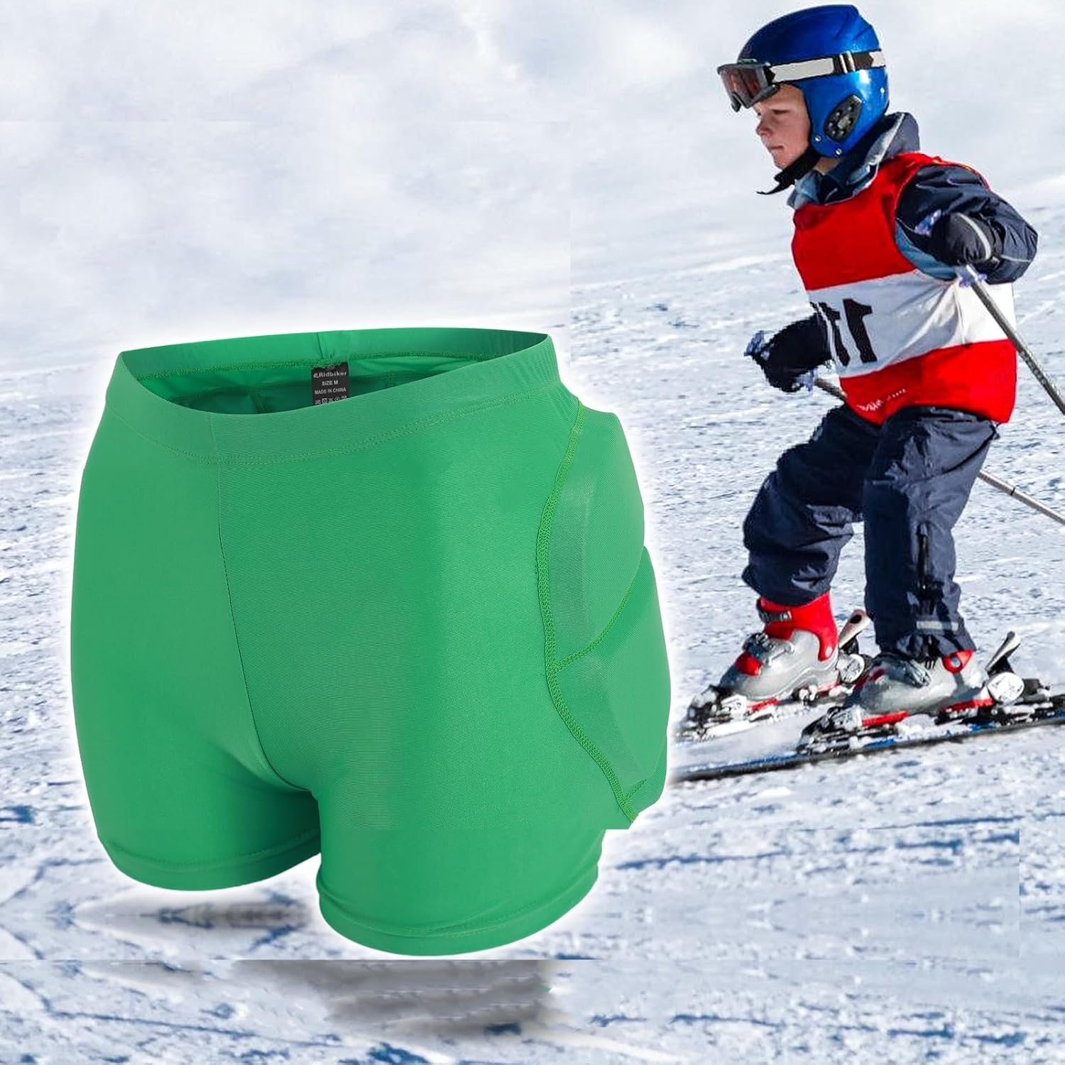 Kids Hip Butt Protection Pads Shorts, Youth Child 3D Tailbone Prote...