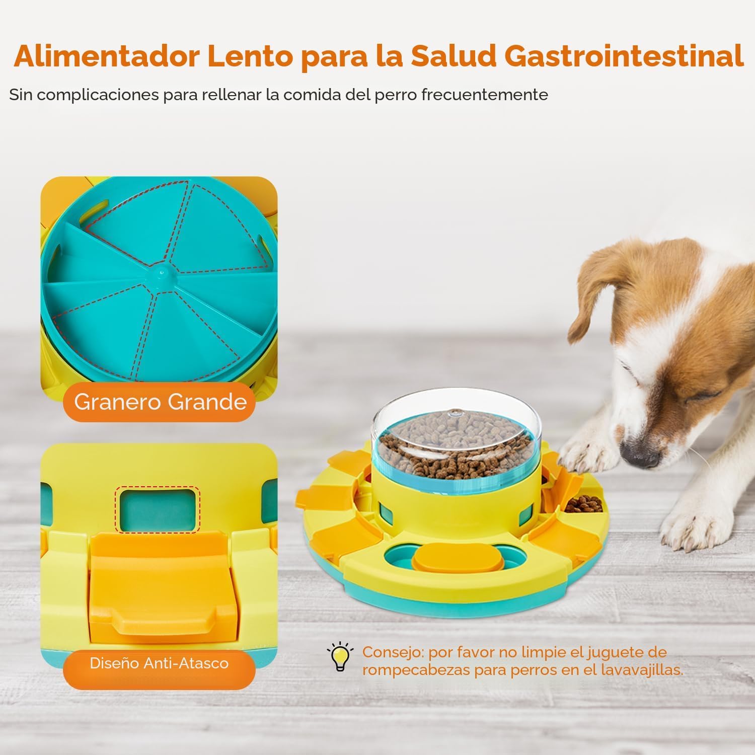 Potaroma Juguete de rompecabezas para perros de 2 niveles, alimenta...