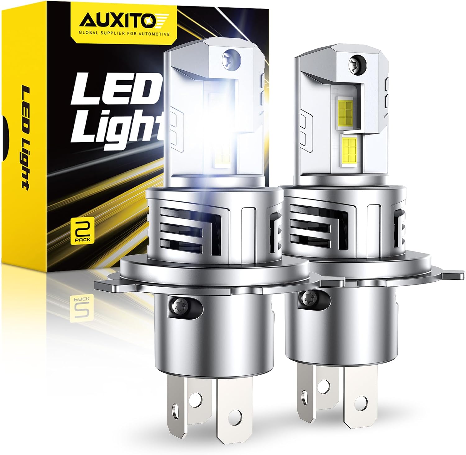 AUXITO Bombillas LED H4 9003, 50000 lúmenes, 6500 K, color blanco,...