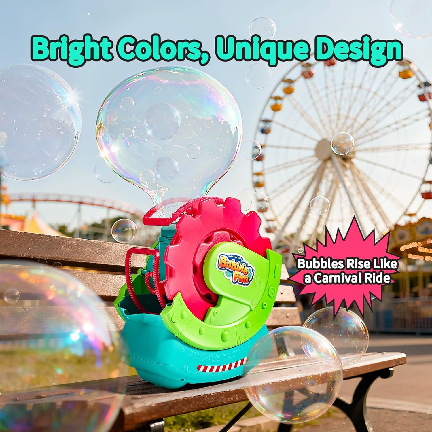 Máquina de burbujas para niños pequeños y mascotas, con solución se...
