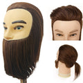 Cabeza de maniquí para hombre con cabello humano y barba, cabeza de...