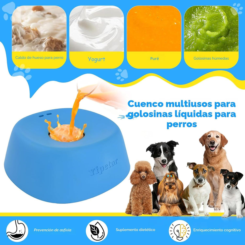 Yipetor Cuencos de alimentación lenta para perros para golosinas lí...