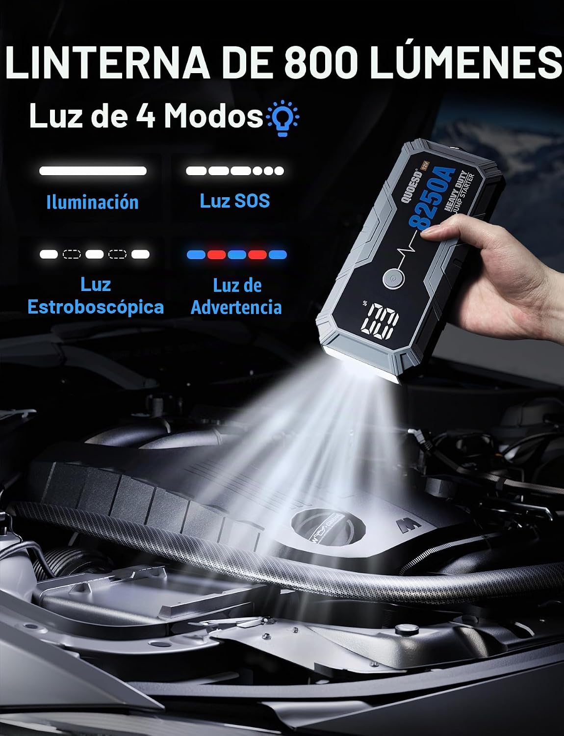 Batería de arranque de arranque 8250A (para todo gas o diésel de 10...