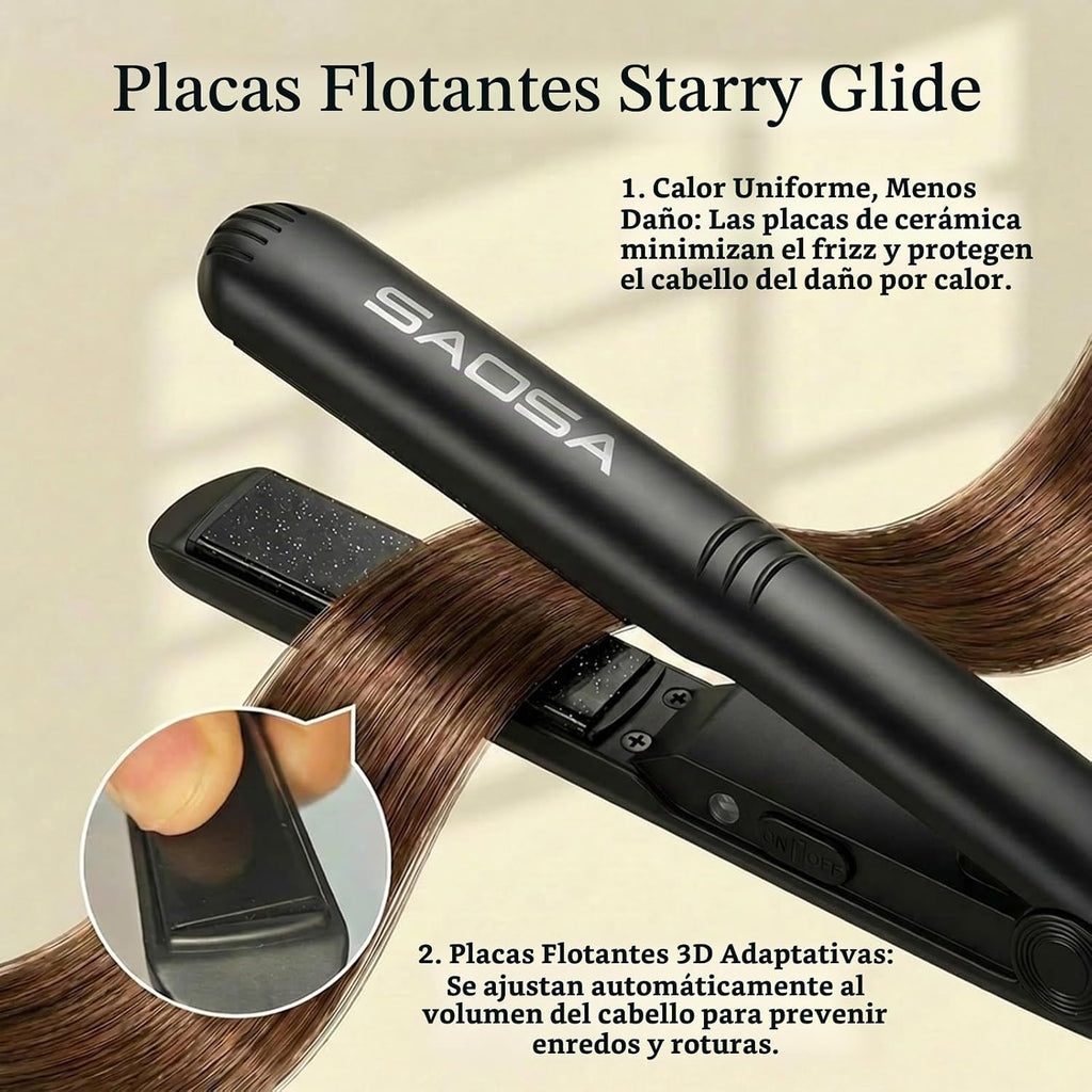 SAOSA Mini plancha plana, plancha de pelo pequeña de cerámica de 0....
