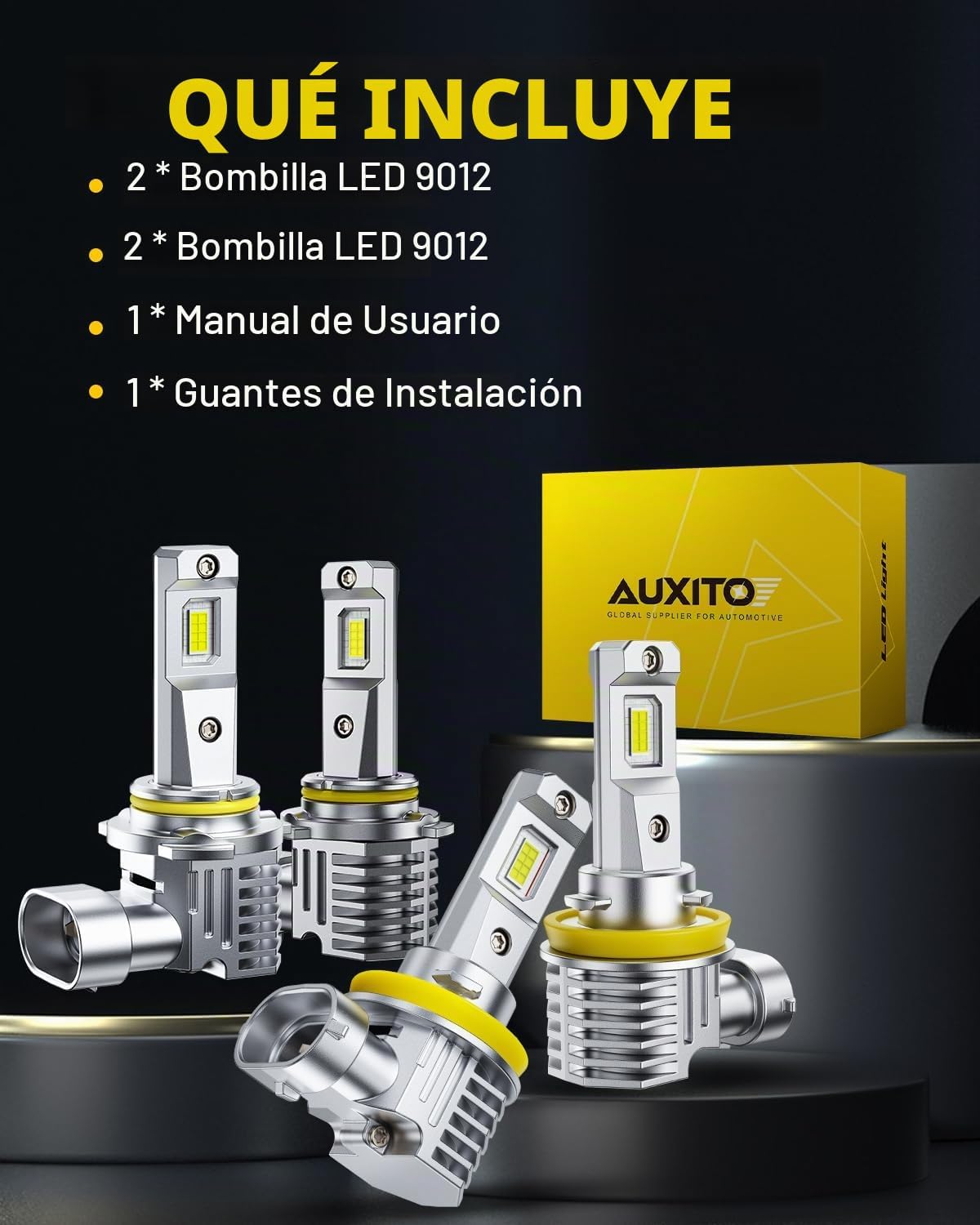 AUXITO Combo de bombillas 9005 h11, kit de conversión de iluminació...