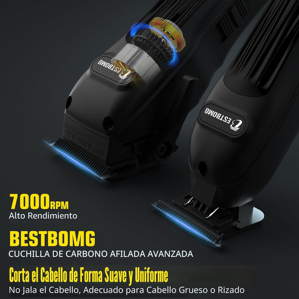BESTBOMG® Cortapelo para hombres, cortapelos profesionales, juego d...