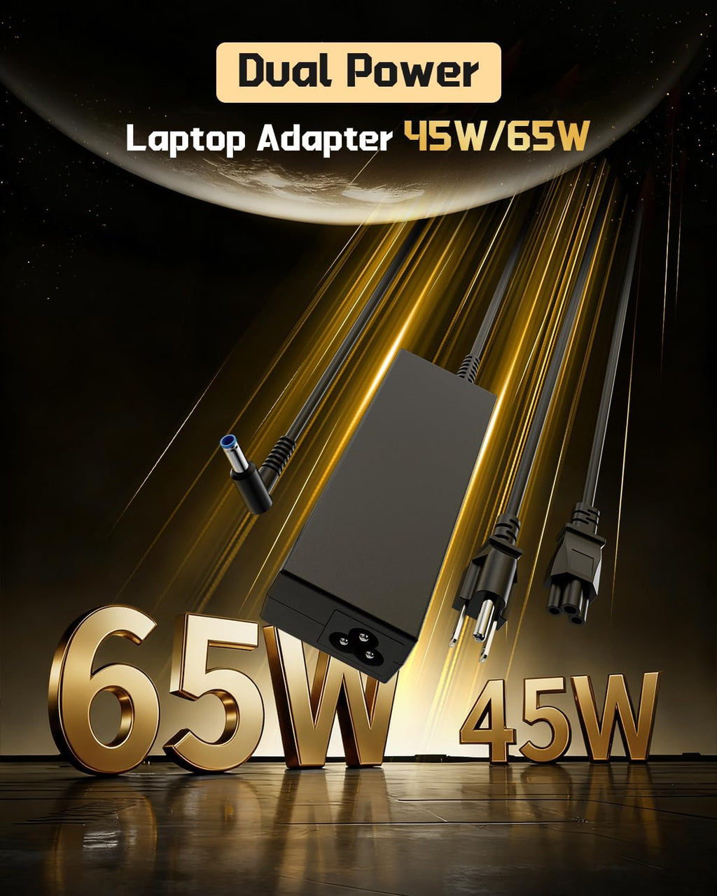FUNNYERA Compatible con cargador de laptop HP 65W 45W Computadora S...