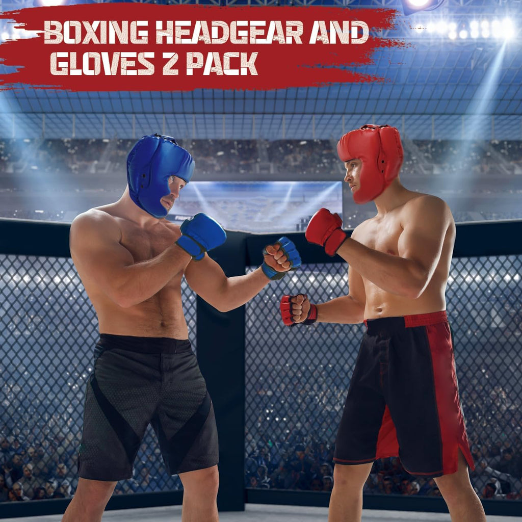 Juego de guantes de boxeo y accesorios para la cabeza, incluye 2 un...