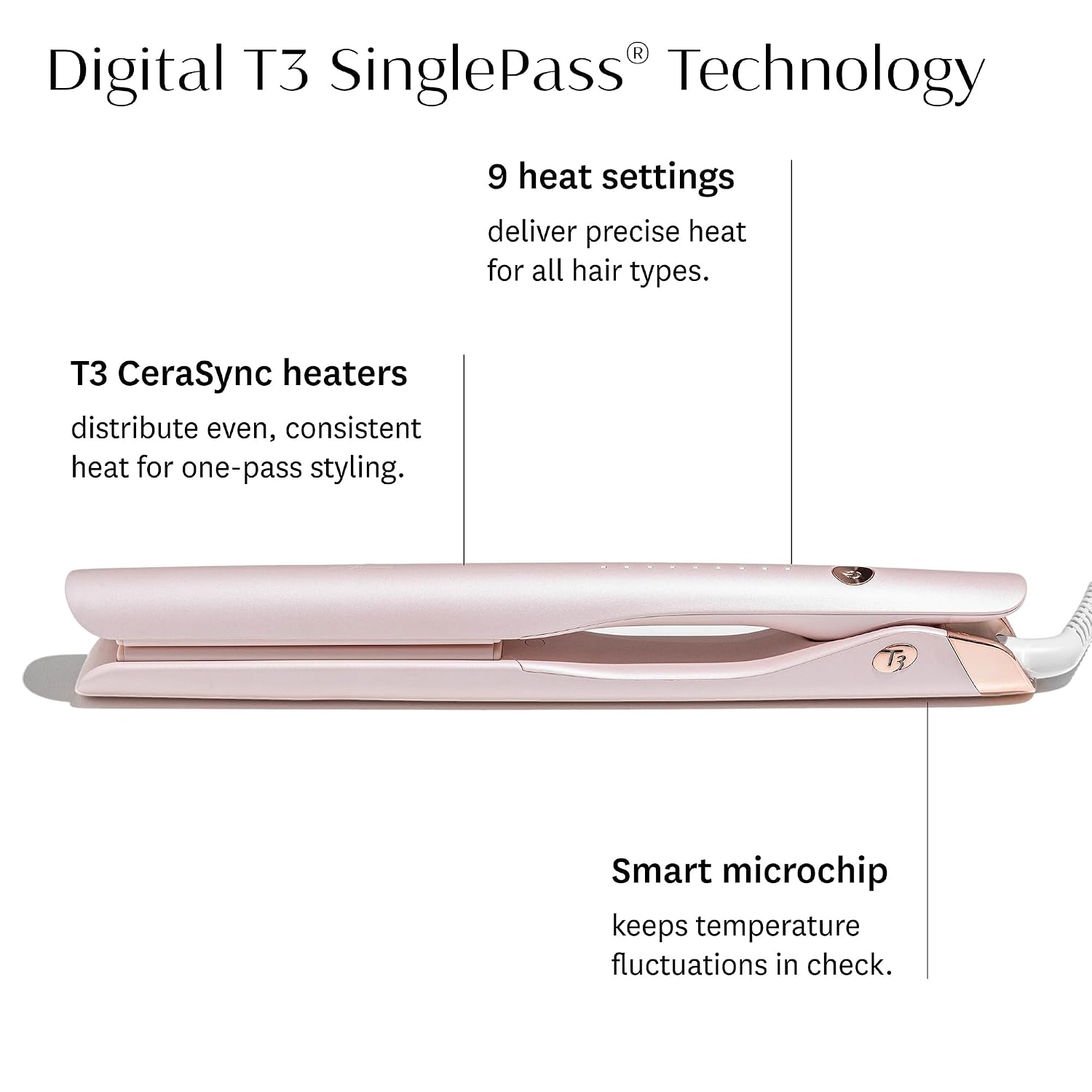 T3 SinglePass Smooth X Plancha Profesional con Placas de Cerámica E...