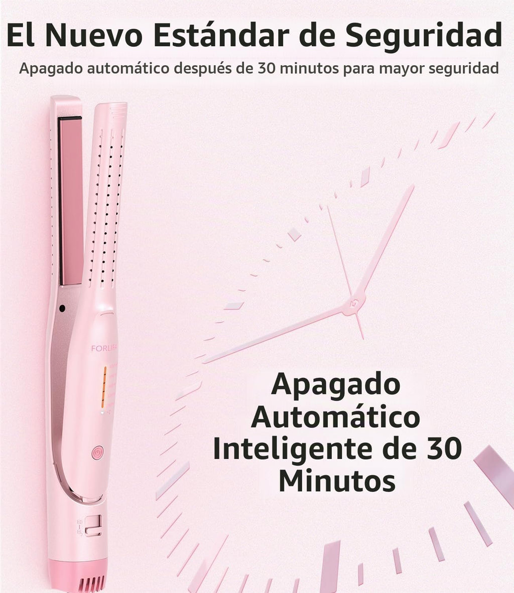 FORLIFA - Plancha rizadora para cabello corto, rizador de pelo 2 en...