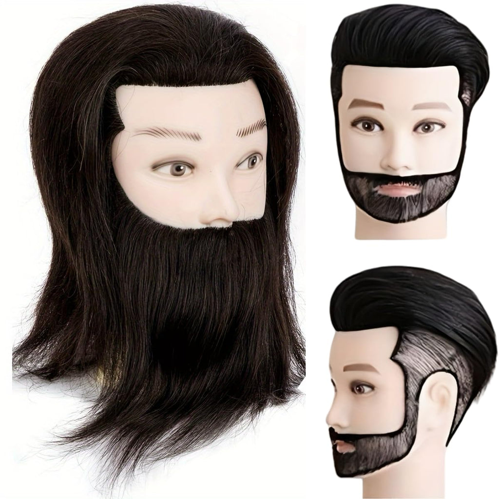 Yiifiulyn Cabeza de maniquí de cabello humano, para estudiantes de...