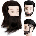 Yiifiulyn Cabeza de maniquí de cabello humano, para estudiantes de...