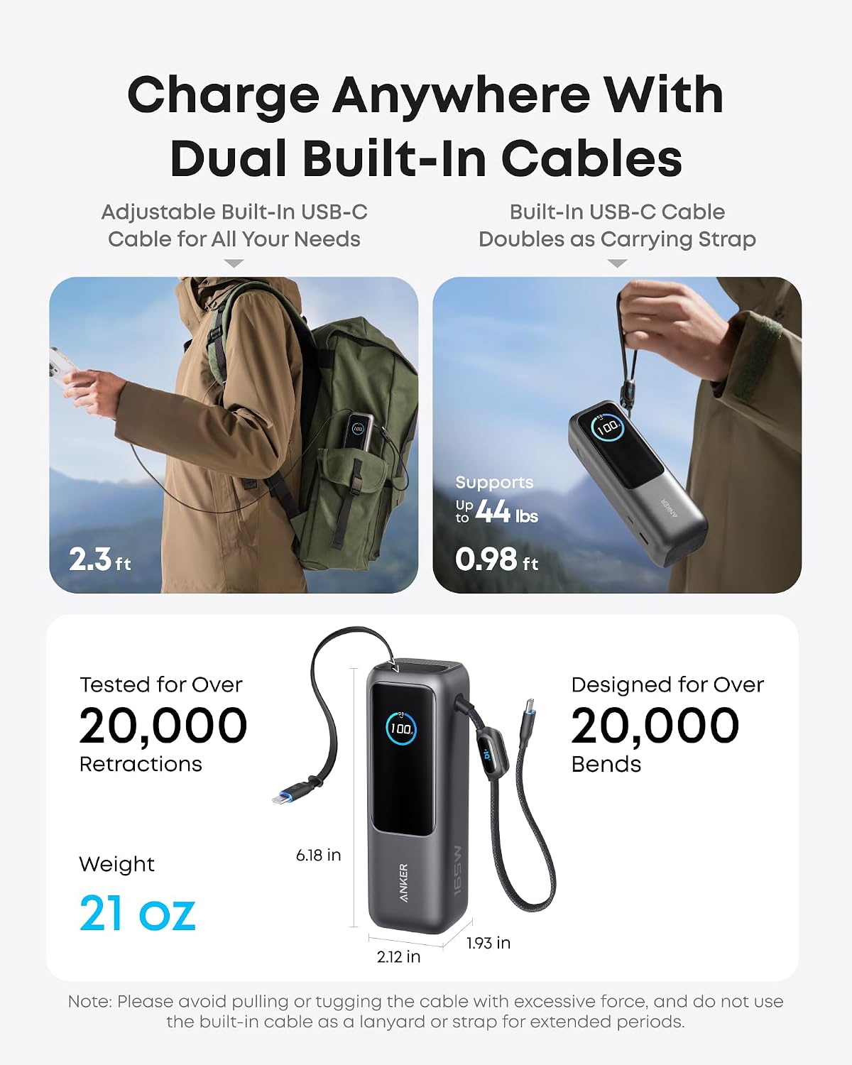 Anker Batería portátil para laptop, cargador portátil de 25,000 mAh...
