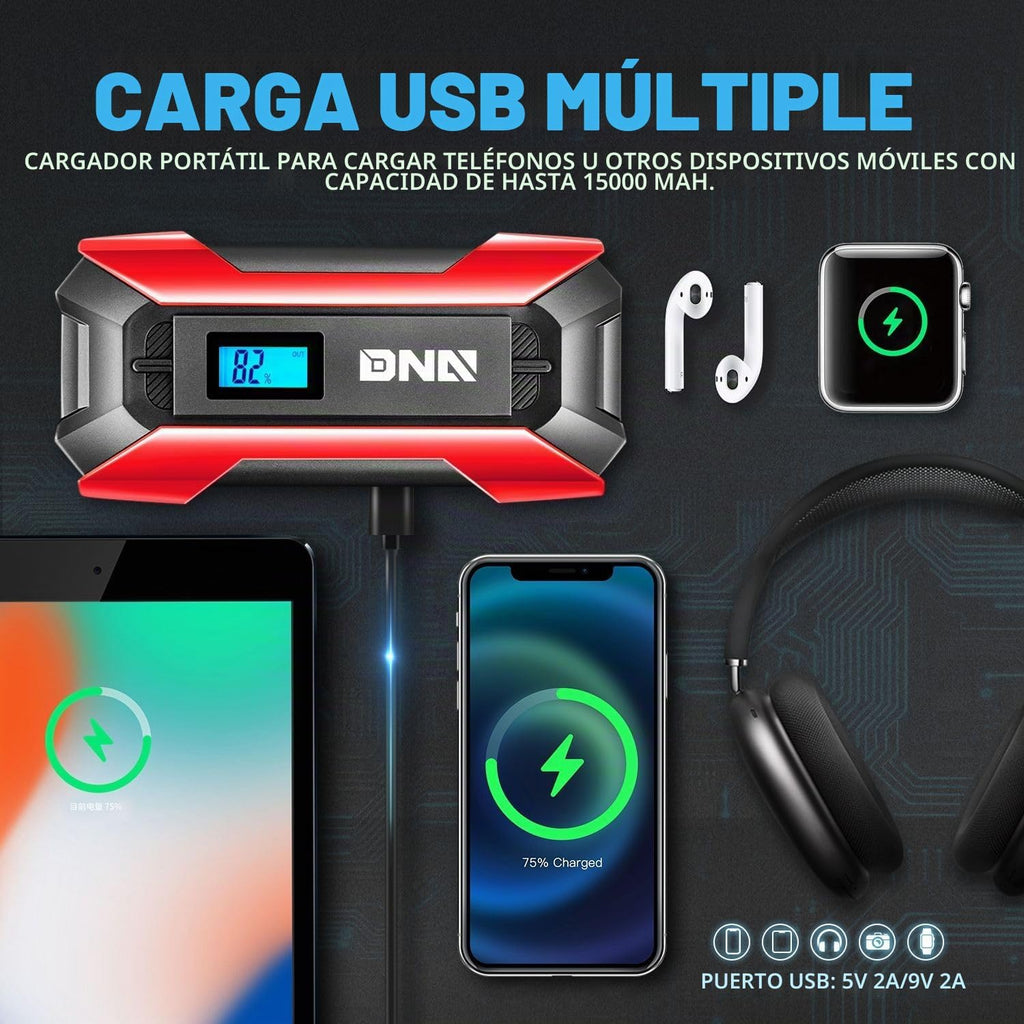 DNA Motoring TOOLS-00214 12V 1500A 15000 mAh Arrancador de batería...