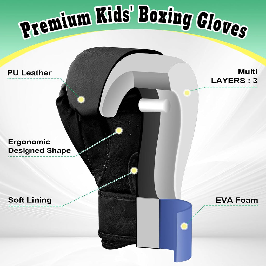 Guantes de boxeo para niños y niñas, guantes de entrenamiento de bo...