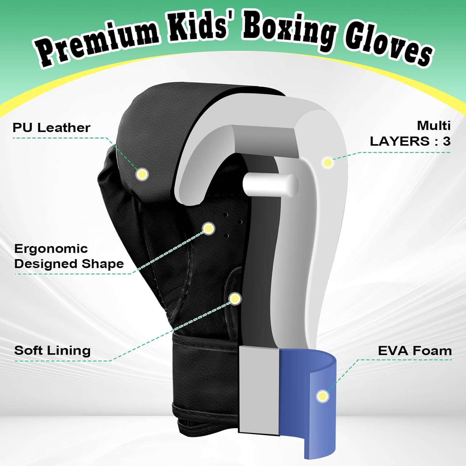 Guantes de boxeo para niños y niñas, guantes de entrenamiento de bo...