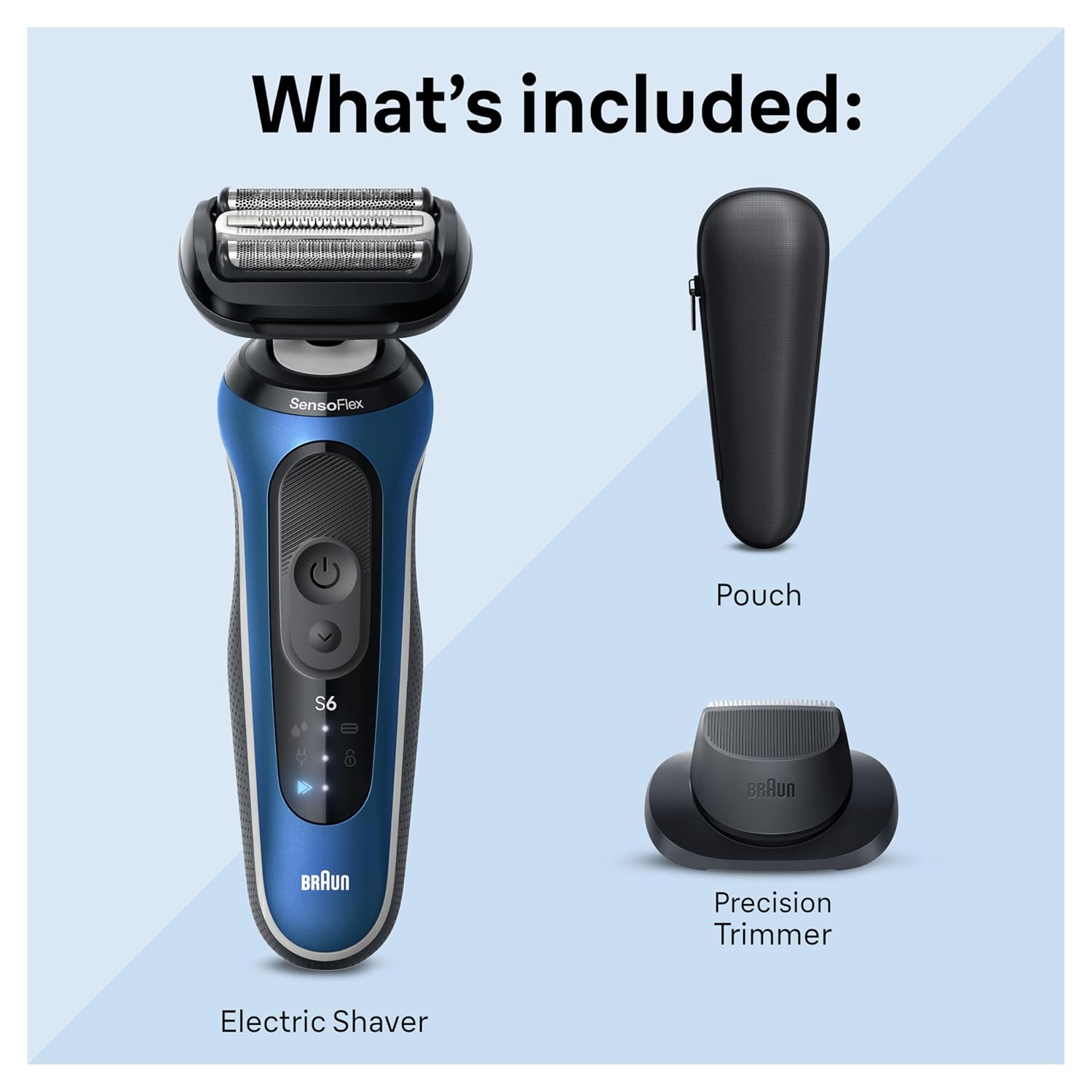 Braun Maquinilla de afeitar eléctrica para hombre, serie 6 6120s, a...