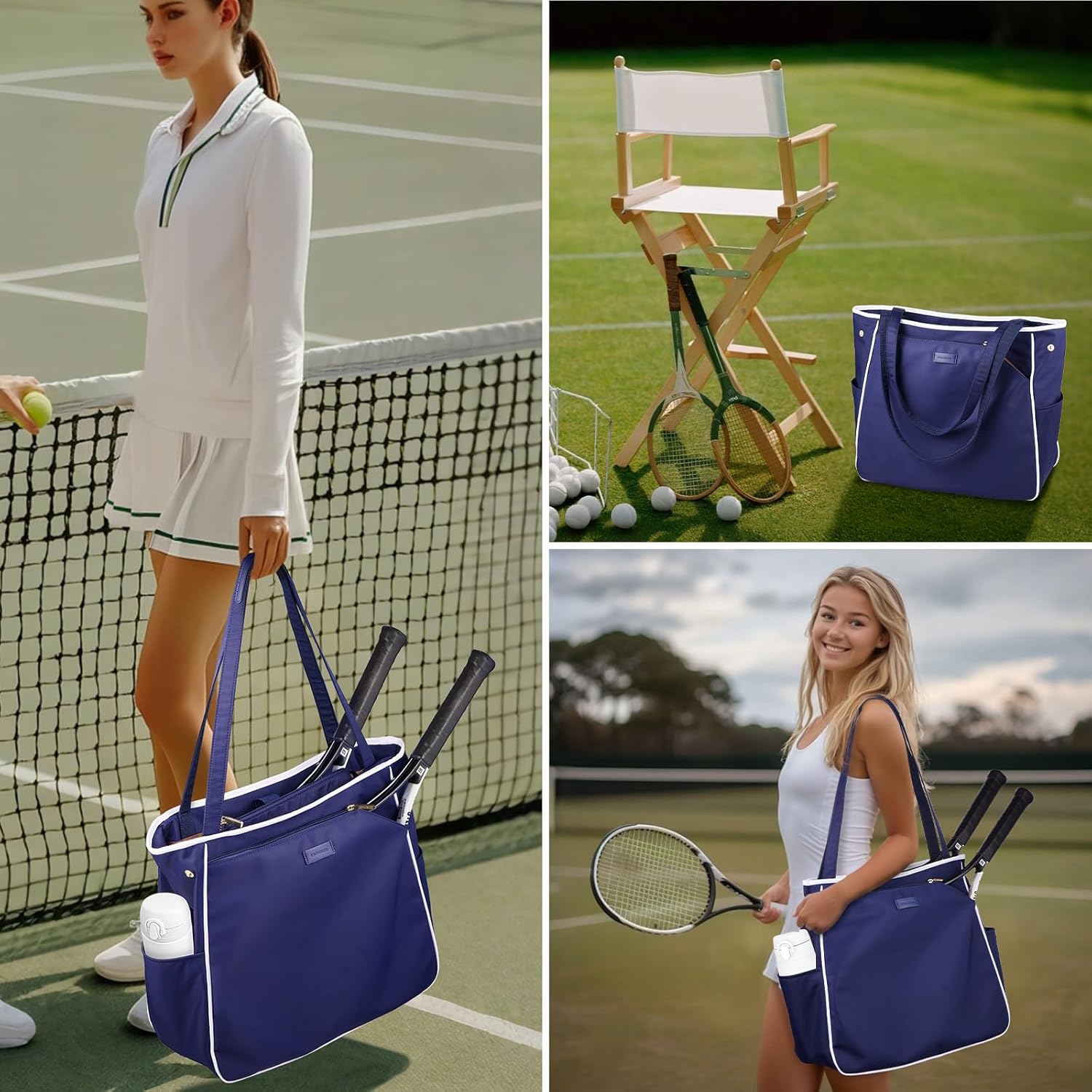 CHICECO Bolsa de tenis para mujer, bolsa de raqueta de tenis grande...