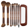 MAANGE 7 PCS Juego de brochas de maquillaje con bolsa, pinceles de...