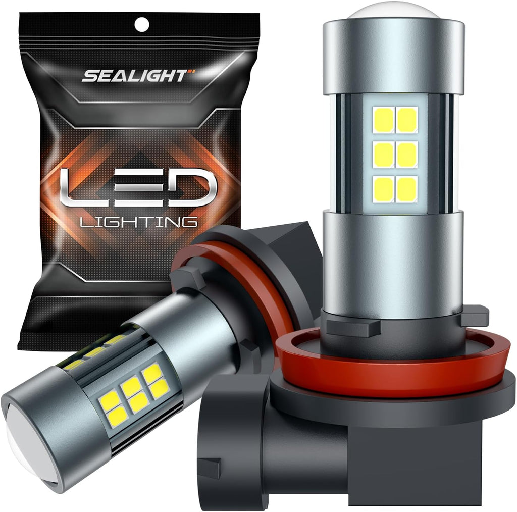 SEALIGHT Bombillas antiniebla LED H11 H8 H16 o DRL, bombillas antin...
