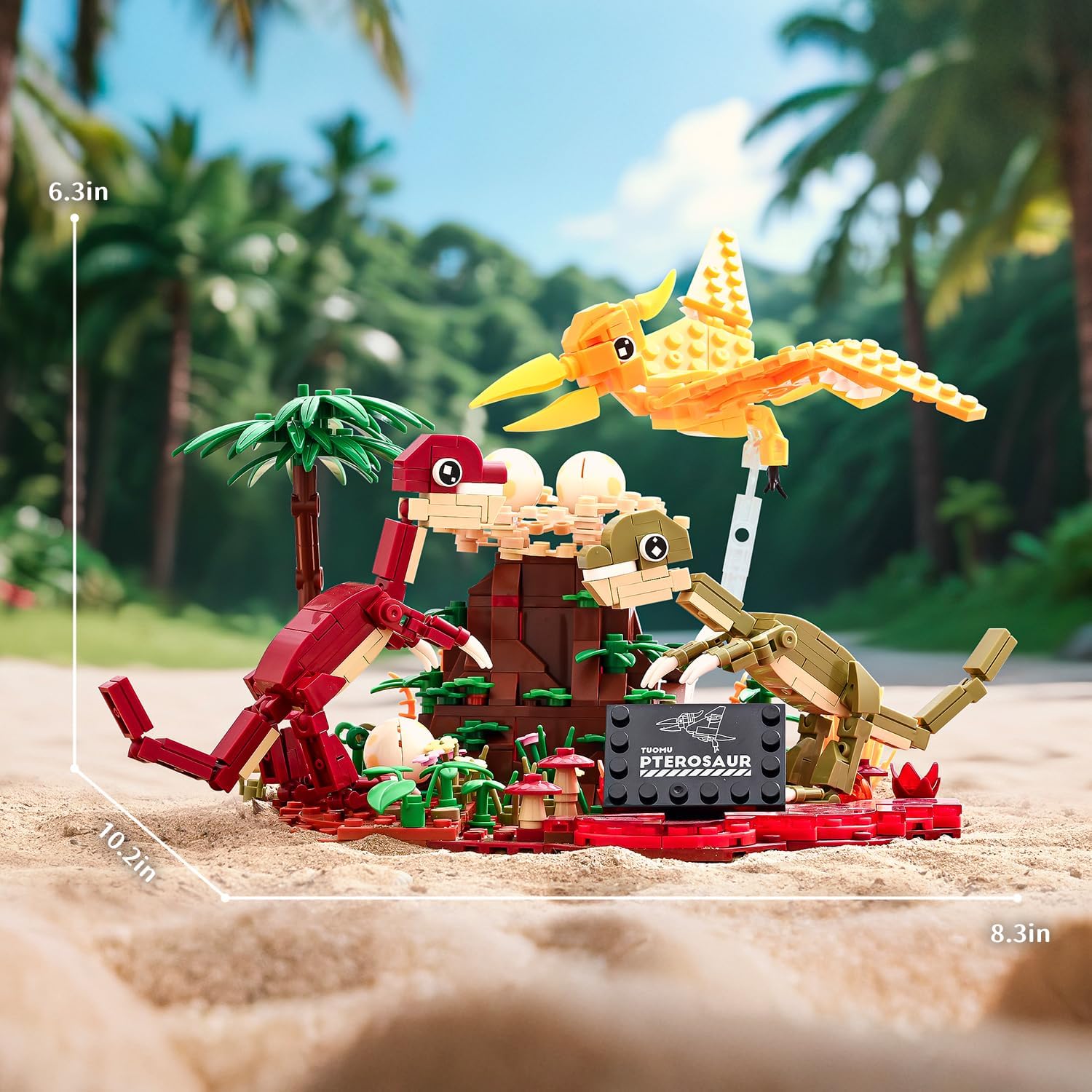 UNCLE BRICK Juego de bloques de construcción del mundo de dinosauri...