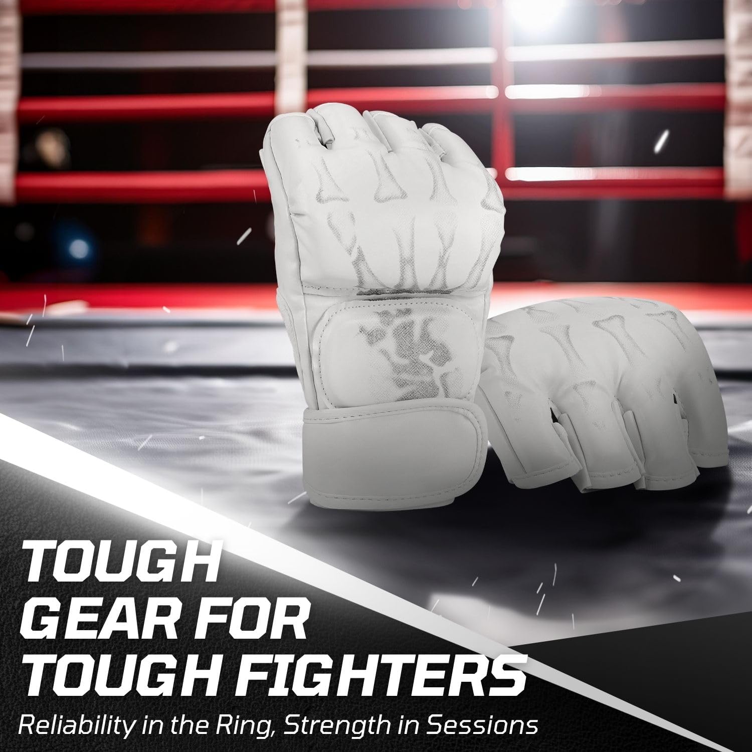 Flexzion, guantes de boxeo con dedos descubiertos - Grappling, MMA,...