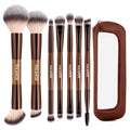 MAANGE Juego de 7 pinceles para maquillaje con bolsa, brochas de ma...