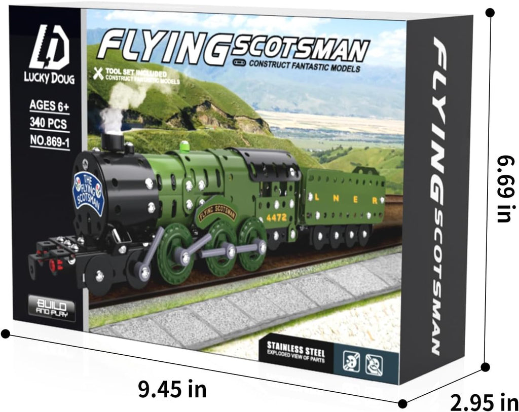Lucky Doug STEM Building Projects - Juego de tren modelo de juguete...