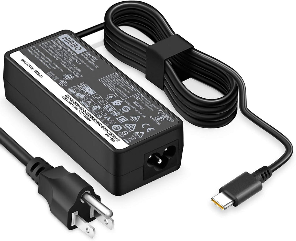 Cargador compatible con computadora portátil Lenovo 65W 45W USB C A...