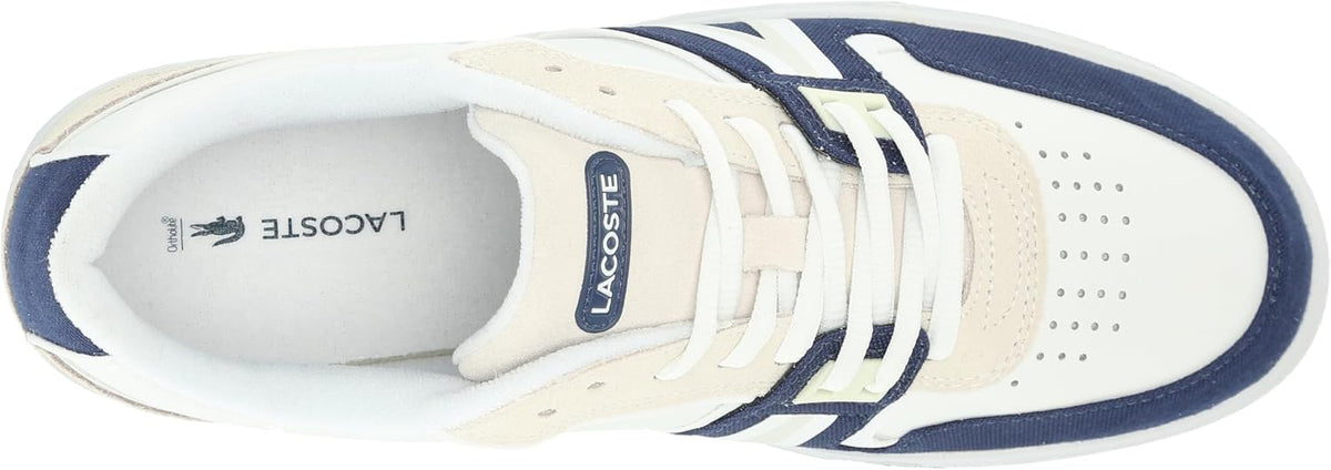 Lacoste Tenis L001 para hombre, blanco\/azul marino, 12