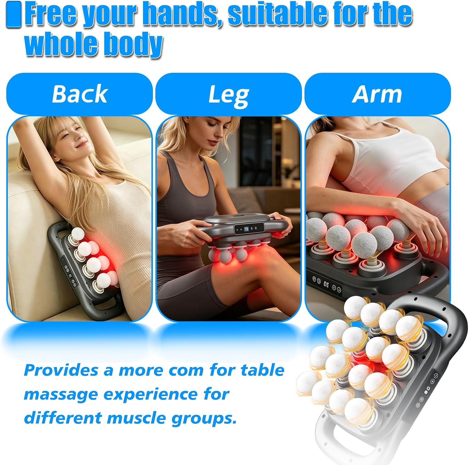 Technohom Massage Gun Deep Tissue \u2013 16 Heads, 9 Speeds &amp; 9...