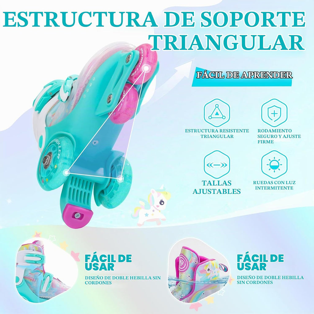METROLLER Patines de equilibrio con ruedas ajustables para niños pe...