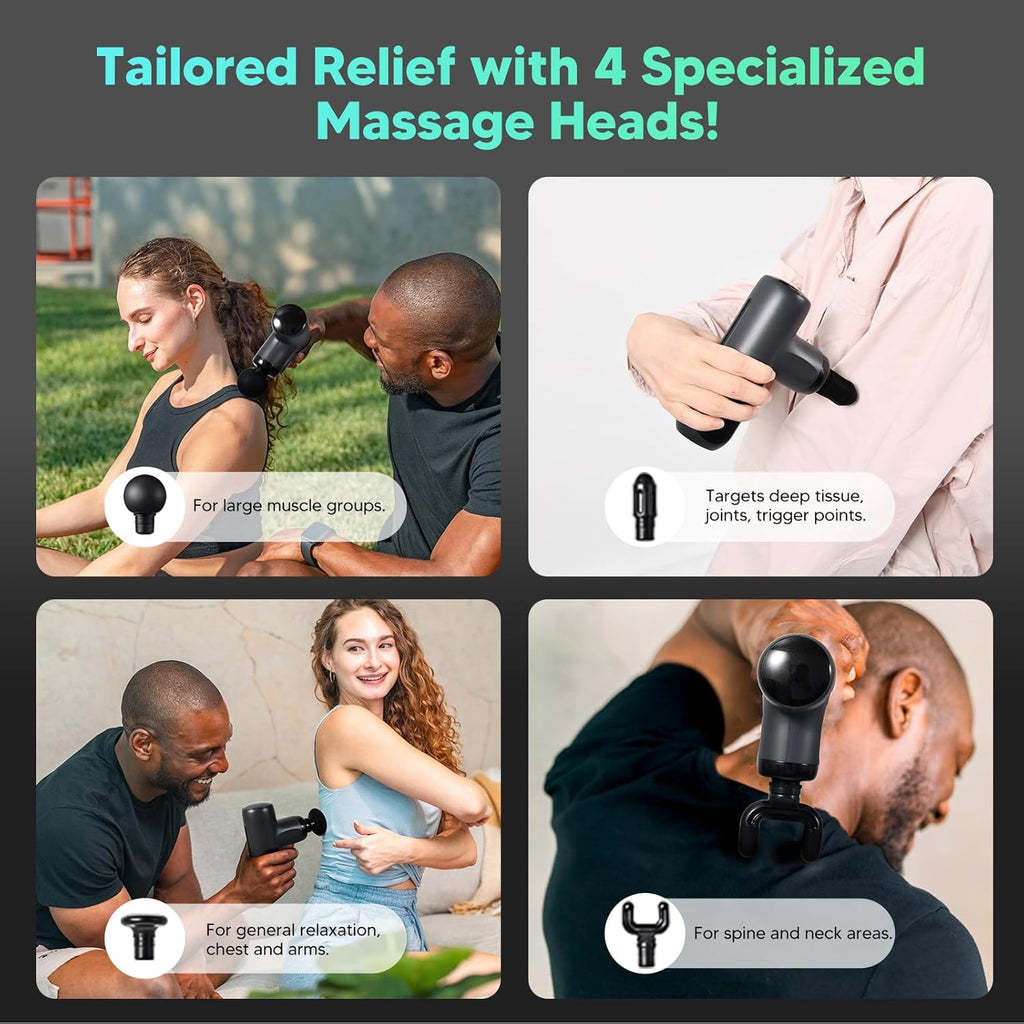 arboleaf Mini pistola de masaje de tejido profundo, masajeador musc...