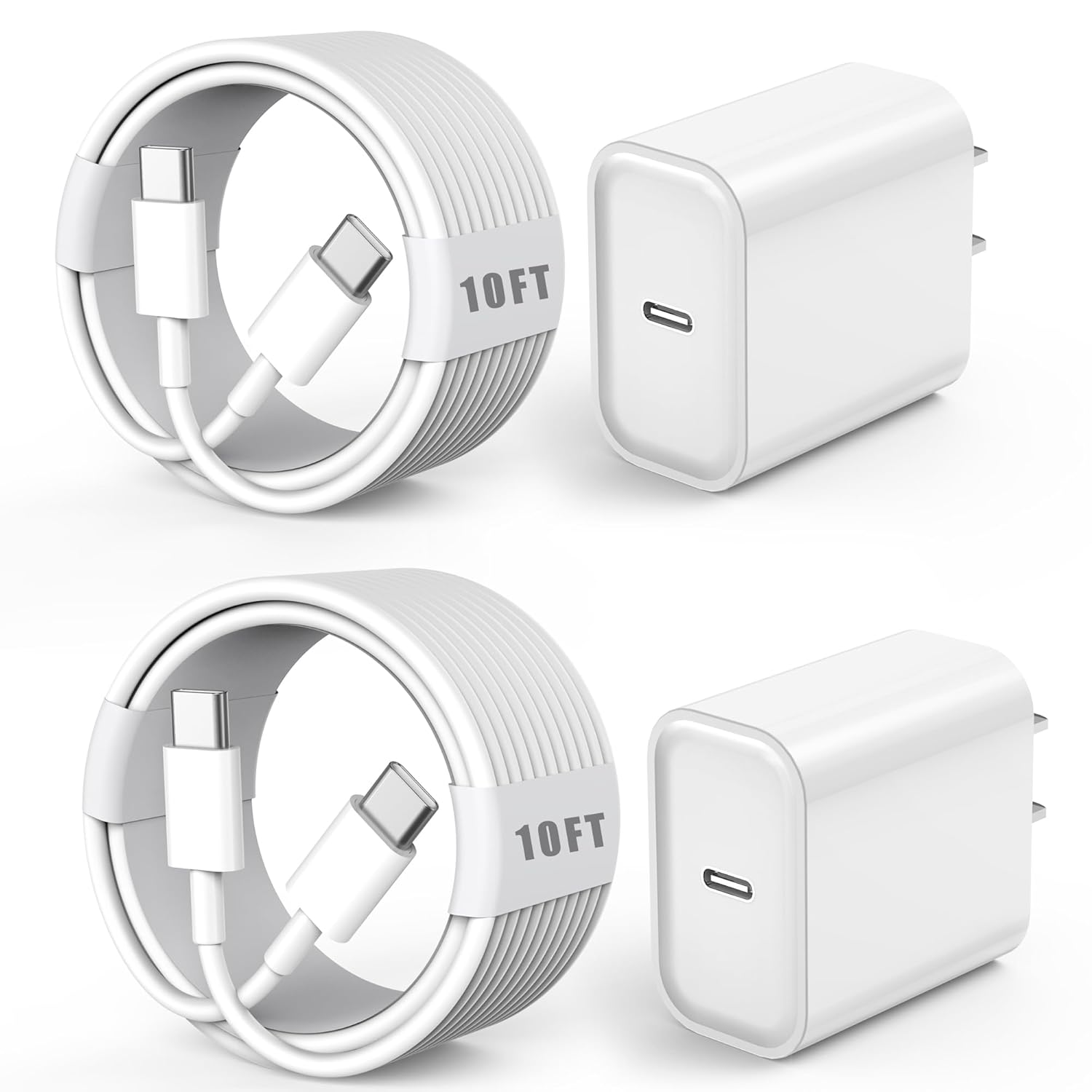 Cargador USB C para iPhone 16 de carga rápida, paquete de 2 bloques...