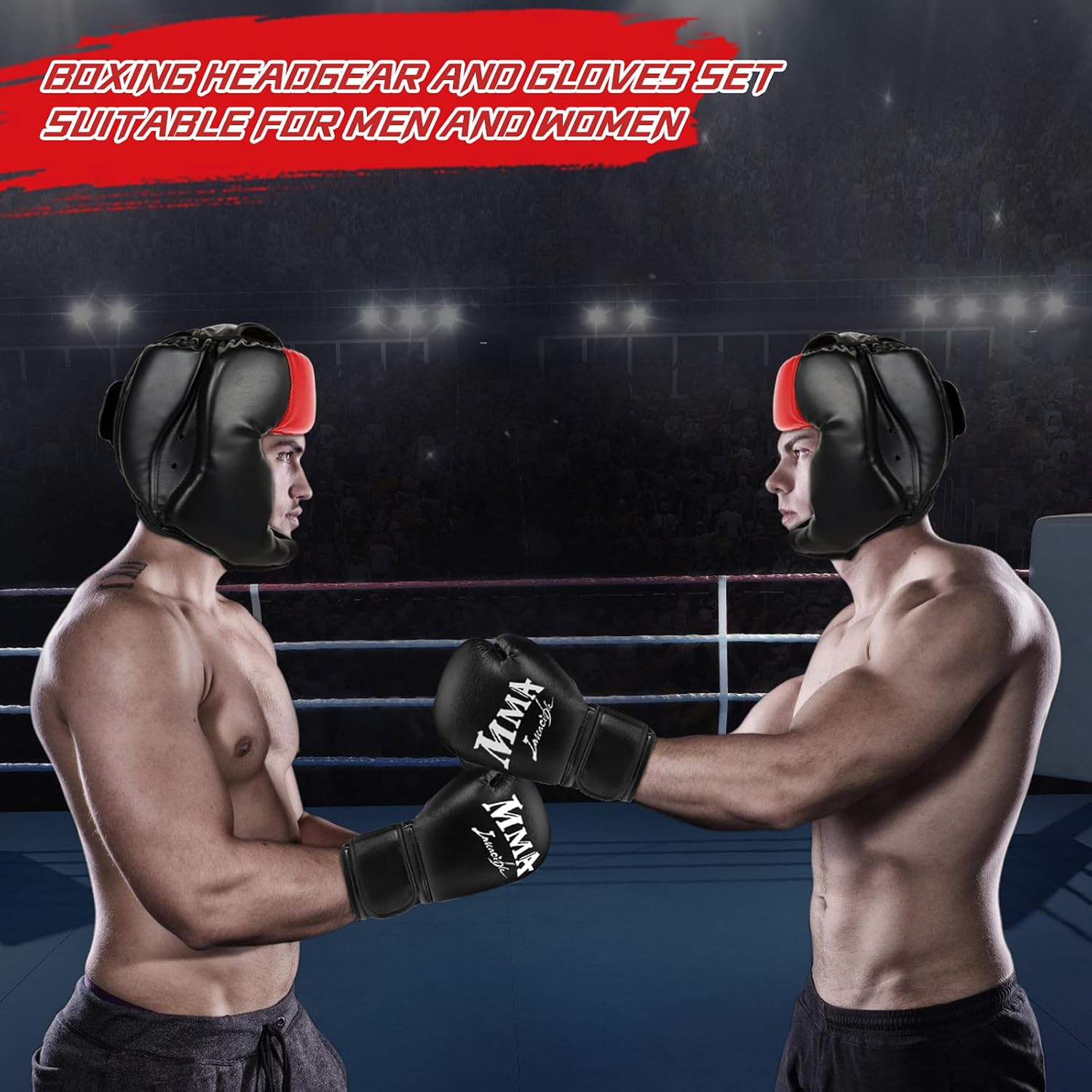 YORWHIN Protector de cabeza de combate con guantes - Casco de segur...