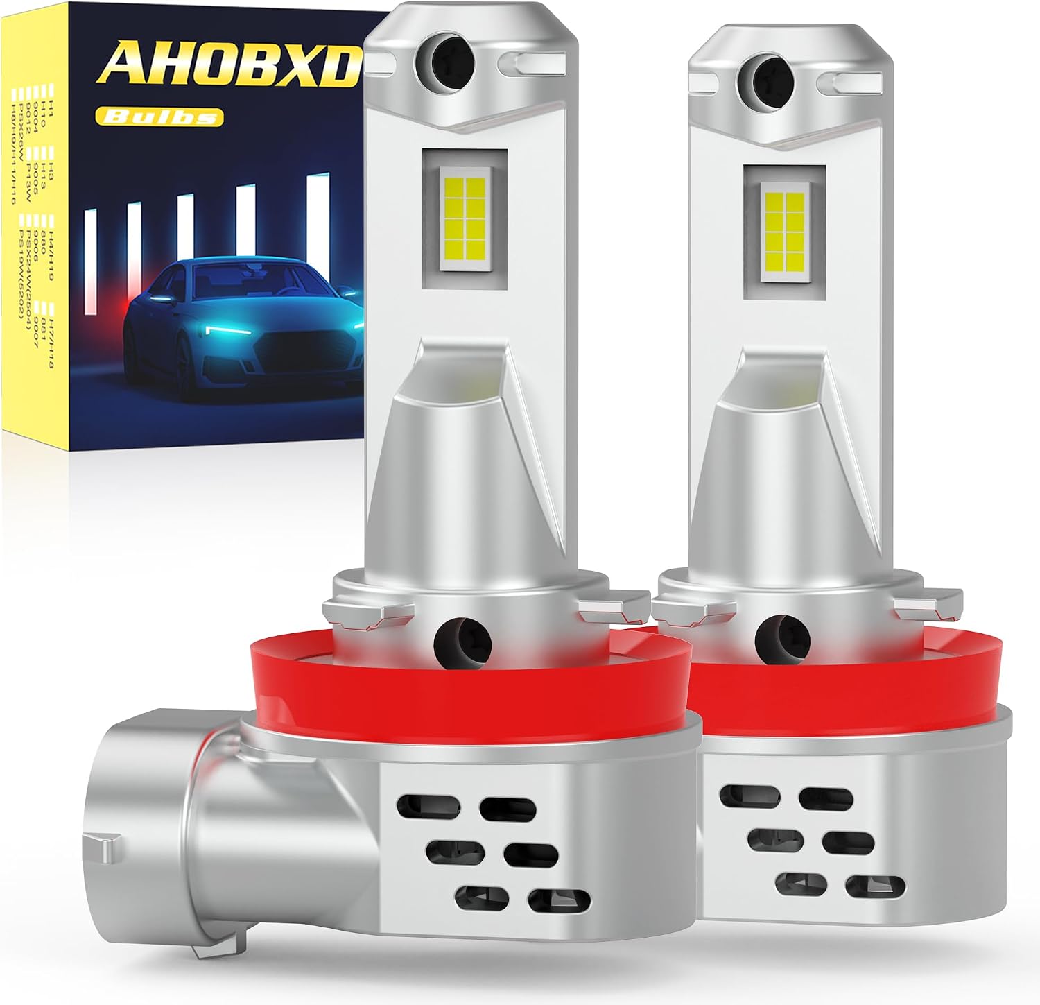 AHOBXD Bombillas LED H11, bombillas H8 H9 H16 mejoradas 900% de bri...