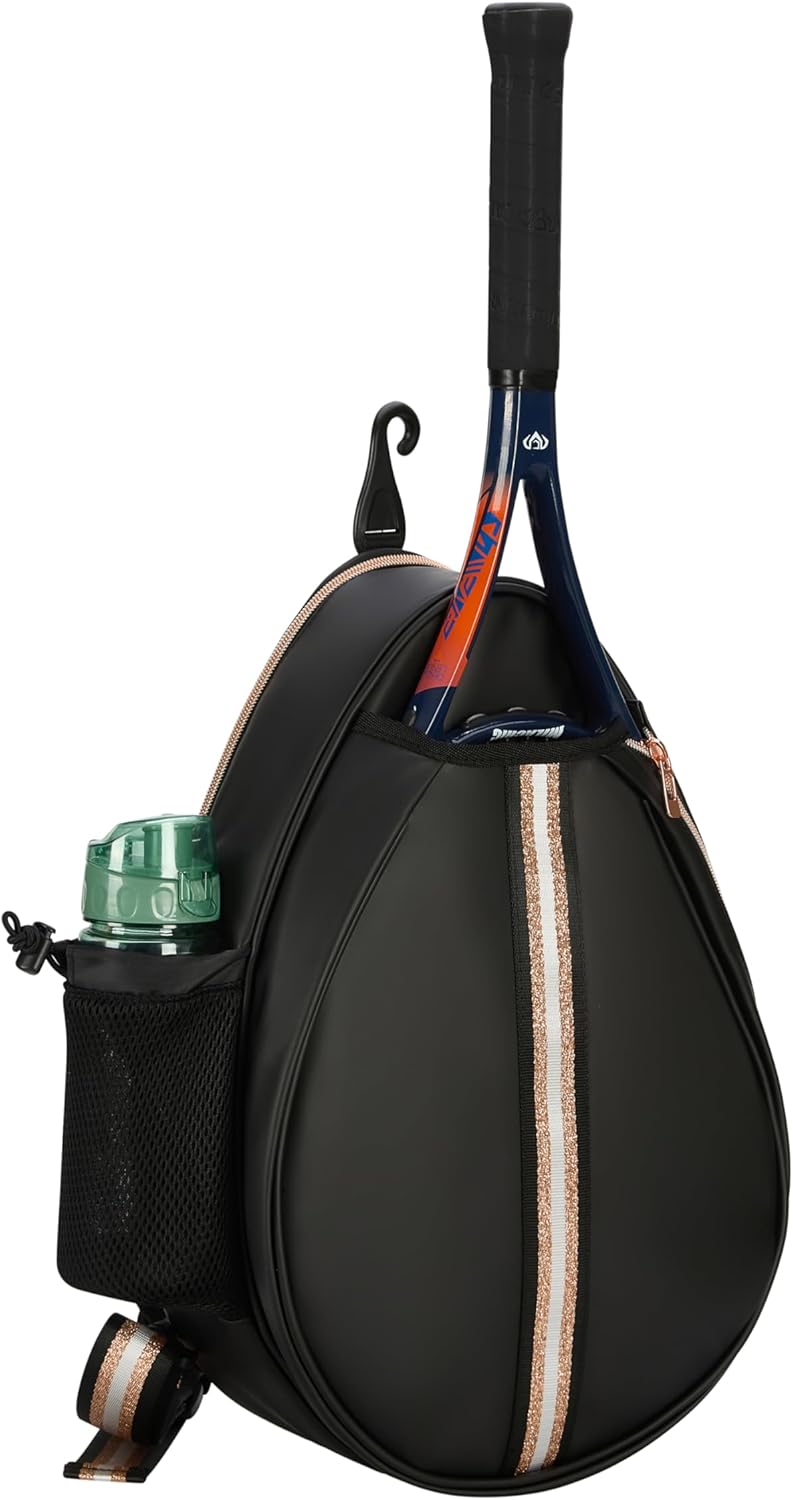 Uriyesobida Mochila de Tenis Cruzada de un Hombro de PU Blanco para...