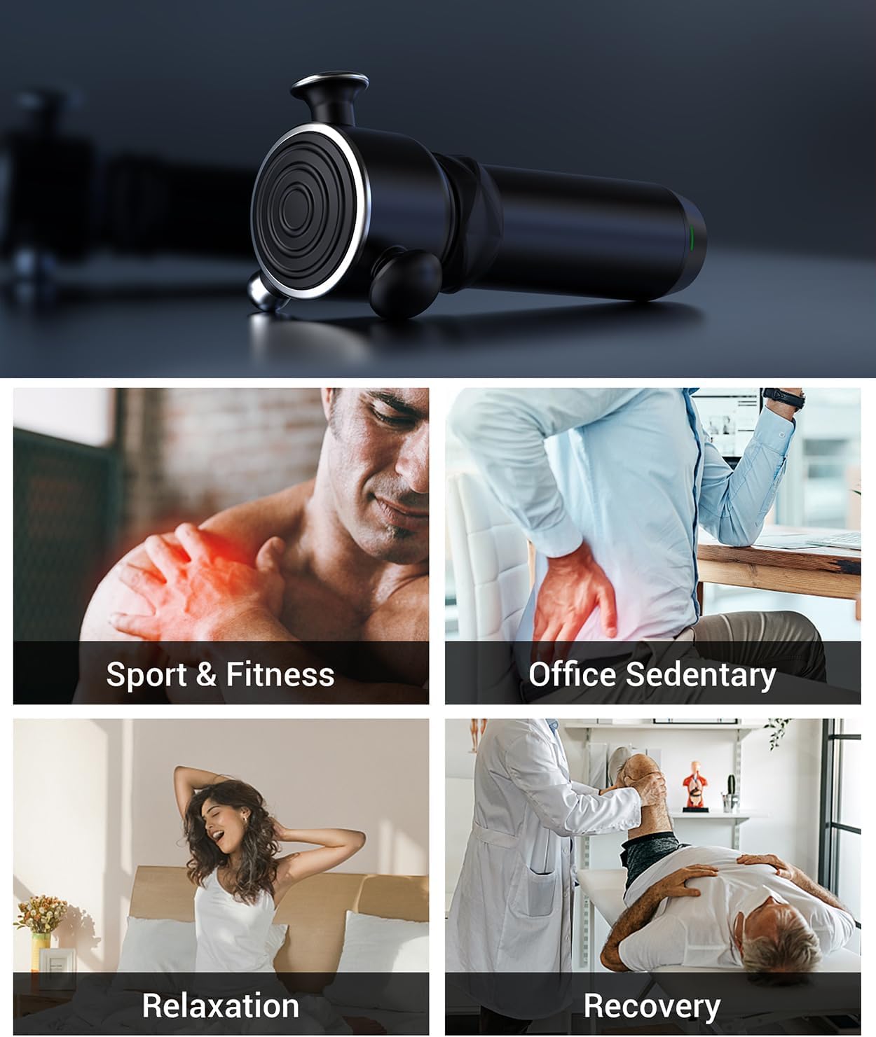 HYAKO R1 Masajeador Muscular Vibratorio de Tejido Profundo - Masaje...