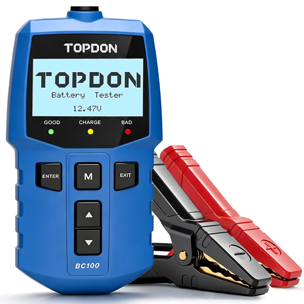 TOPDON BC100 - Probador de batería de automóvil de 12 V, analizador...