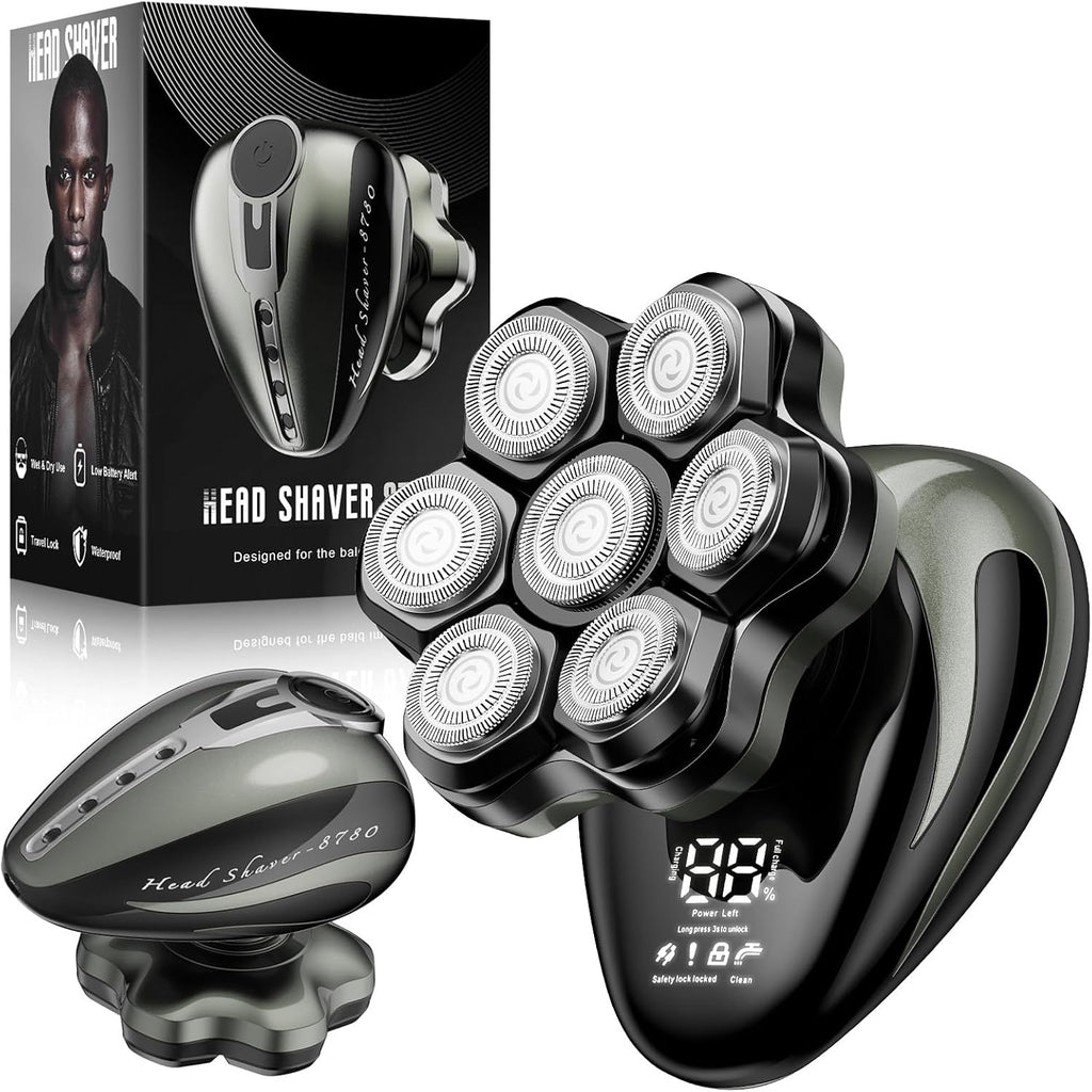 Xcdgiogw Afeitadoras de cabeza calva para hombres: resistente al ag...