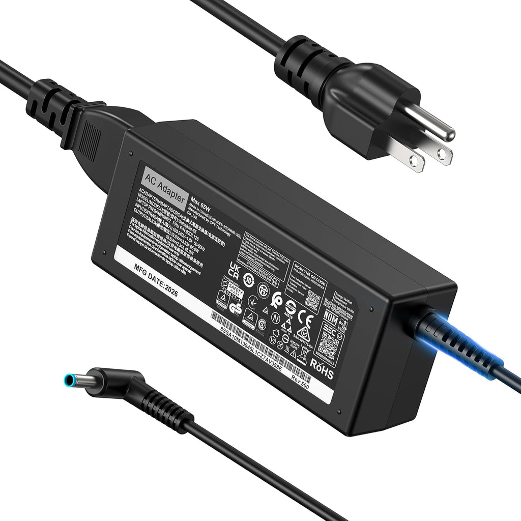 Repuesto para cargador HP portátil de 65 W 45 W, adaptador de CA de...