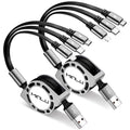 Cable de carga múltiple 3A, [2 unidades de 4 pies] cable de carga m...