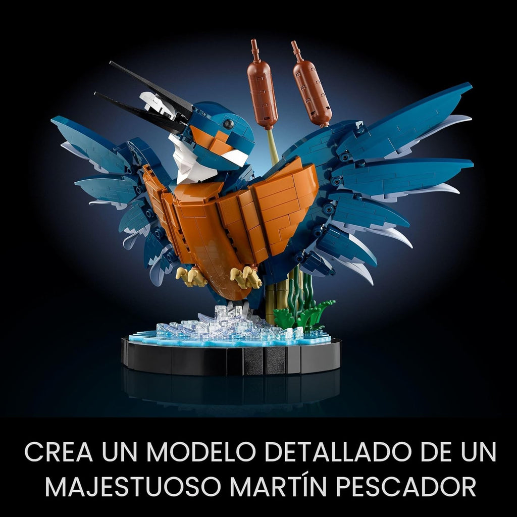 LEGO Icons Modelo de Ave Martín Pescador, Set Creativo para Adultos...