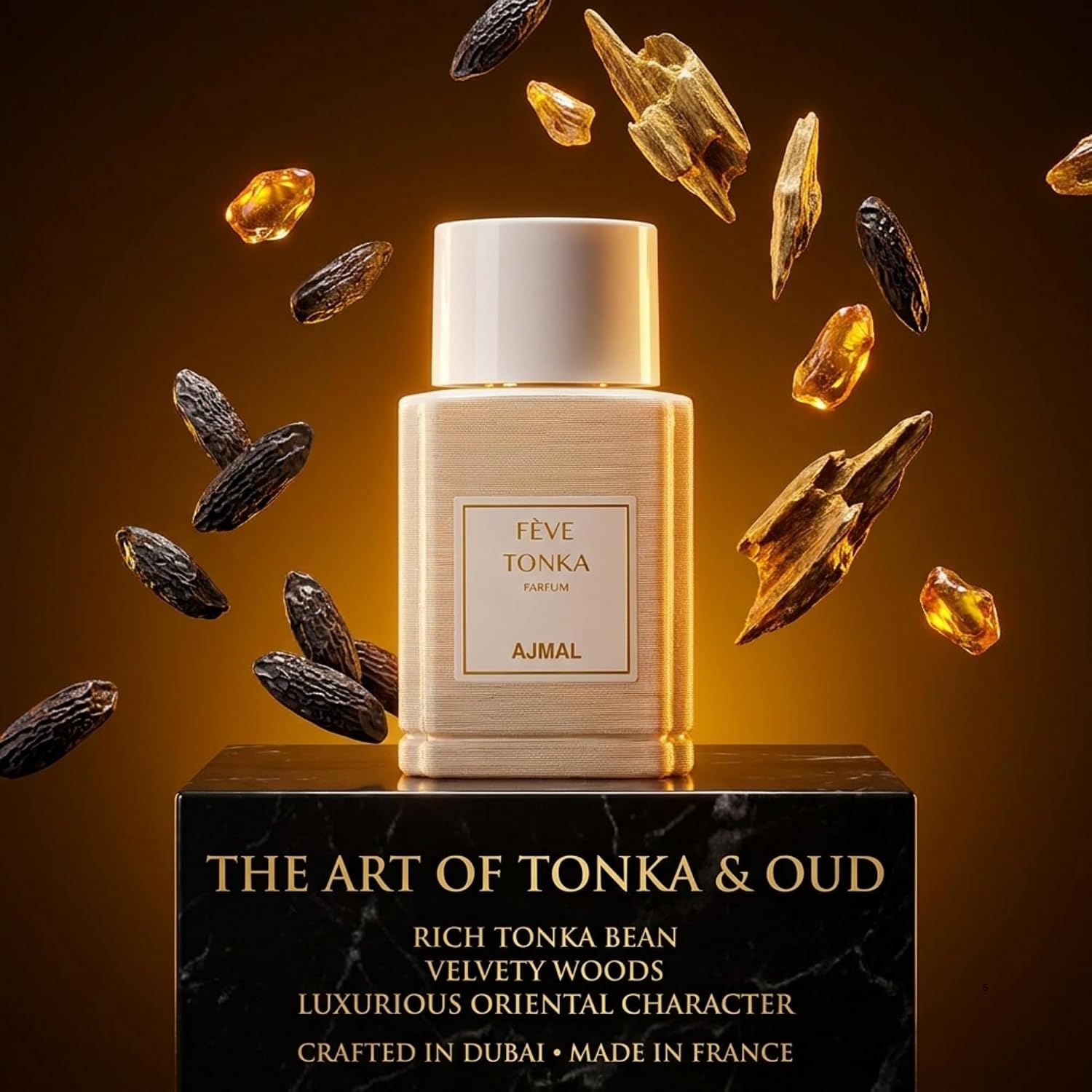 Ajmal Oud Marquis Fève Tonka Eau de Parfum para hombre, 3.4 fl oz |...
