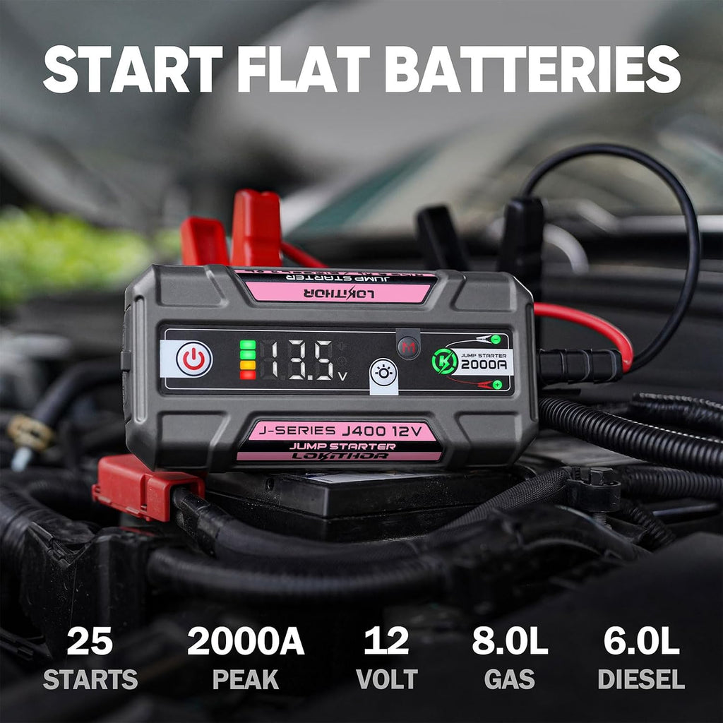 LOKITHOR Arrancador J400 con tecnología ConnectMax, arrancador de b...