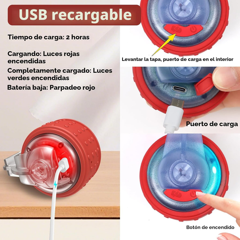 BENTOPAL Juguetes para Perros Pelota Interactiva para Perros con Pe...