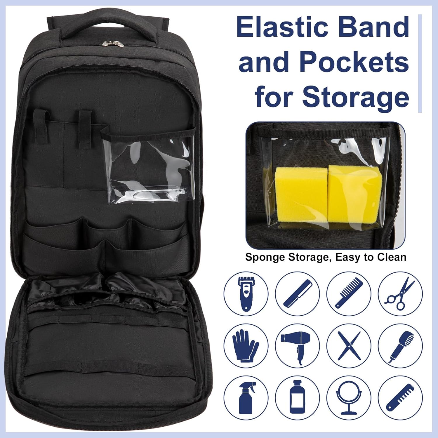 GDNasist Bolsa de suministros de peluquería, mochila portátil para...