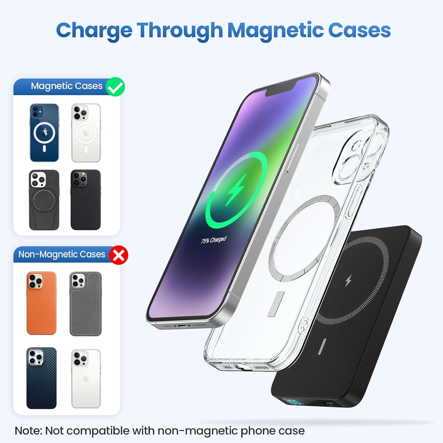 Cargador portátil magnético de 10800mAh para paquete de batería Mag...