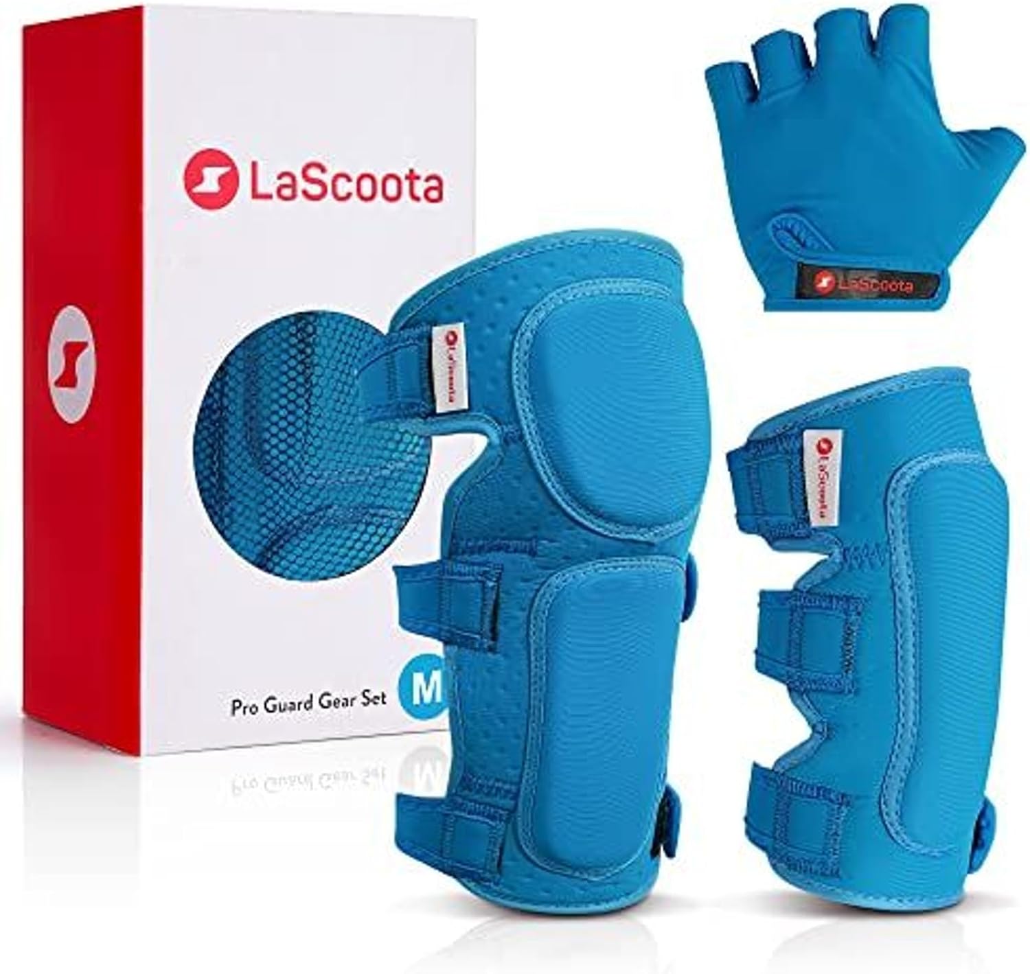 Lascoota Juego de equipo de protección de patines para niños, media...