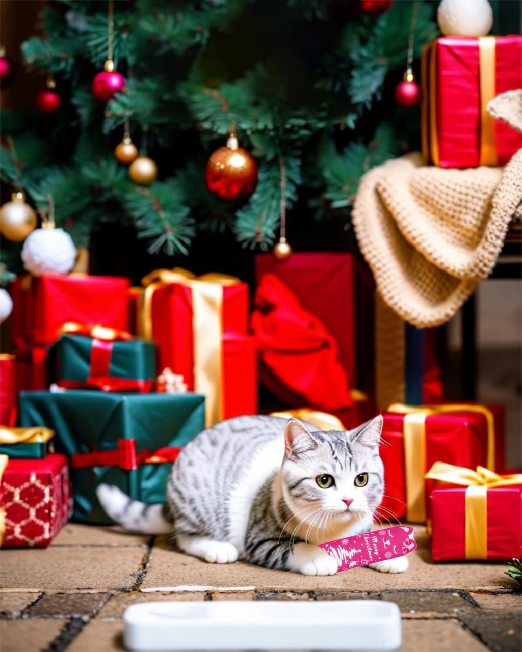 PET SHOW Paquete de 8 juguetes de Navidad para gatos con hierba gat...